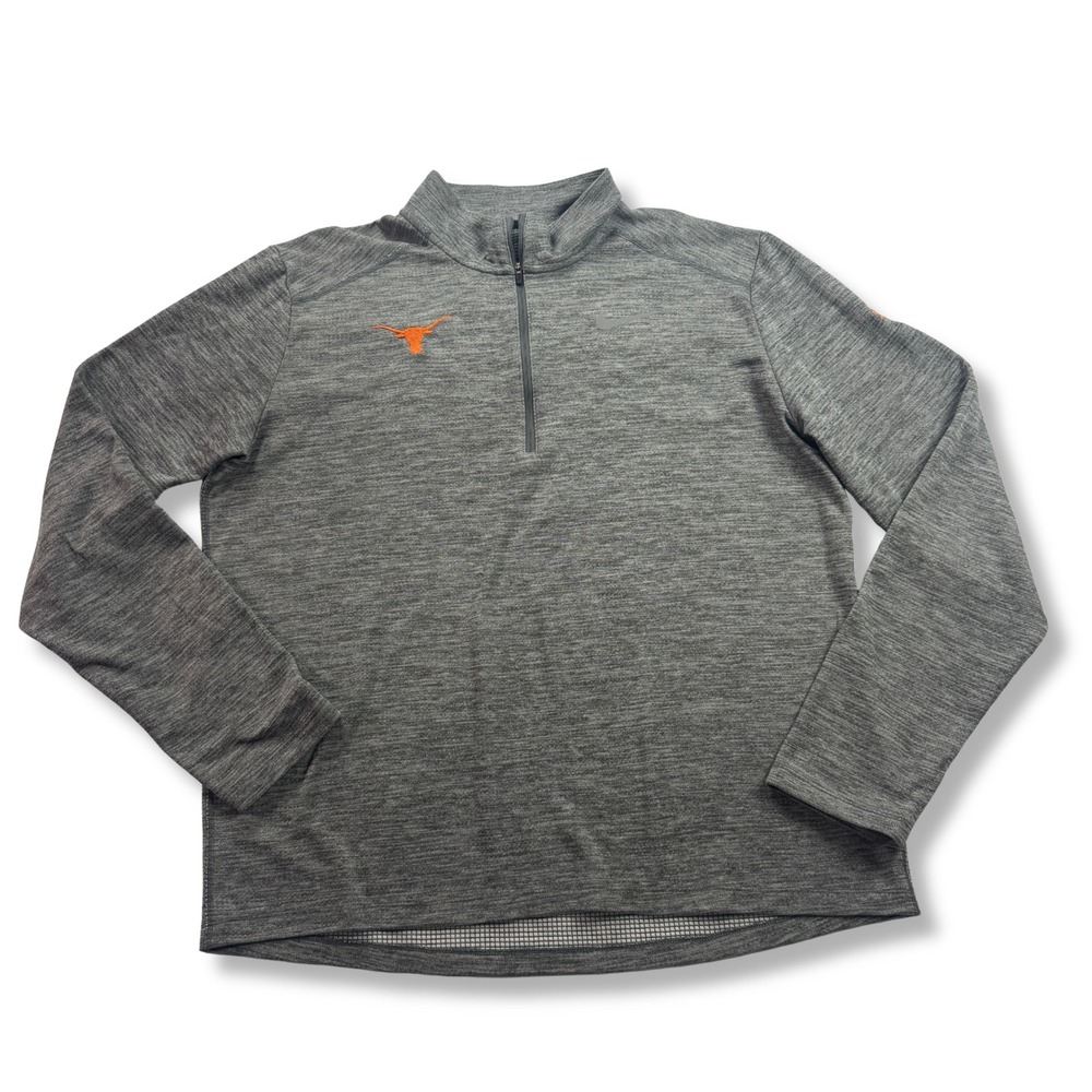 Nike Texas Longhorns Dri-FIT Half Zip Running Pullover BV4755-068 Mens Gray L